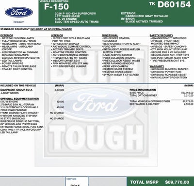 2026 Ford F-150 LARIAT 4WD SuperCrew 5.5' Box