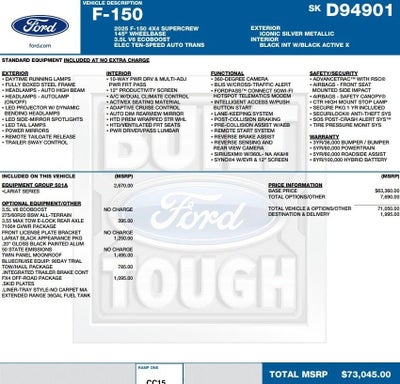 2025 Ford F-150 LARIAT 4WD SuperCrew 5.5' Box