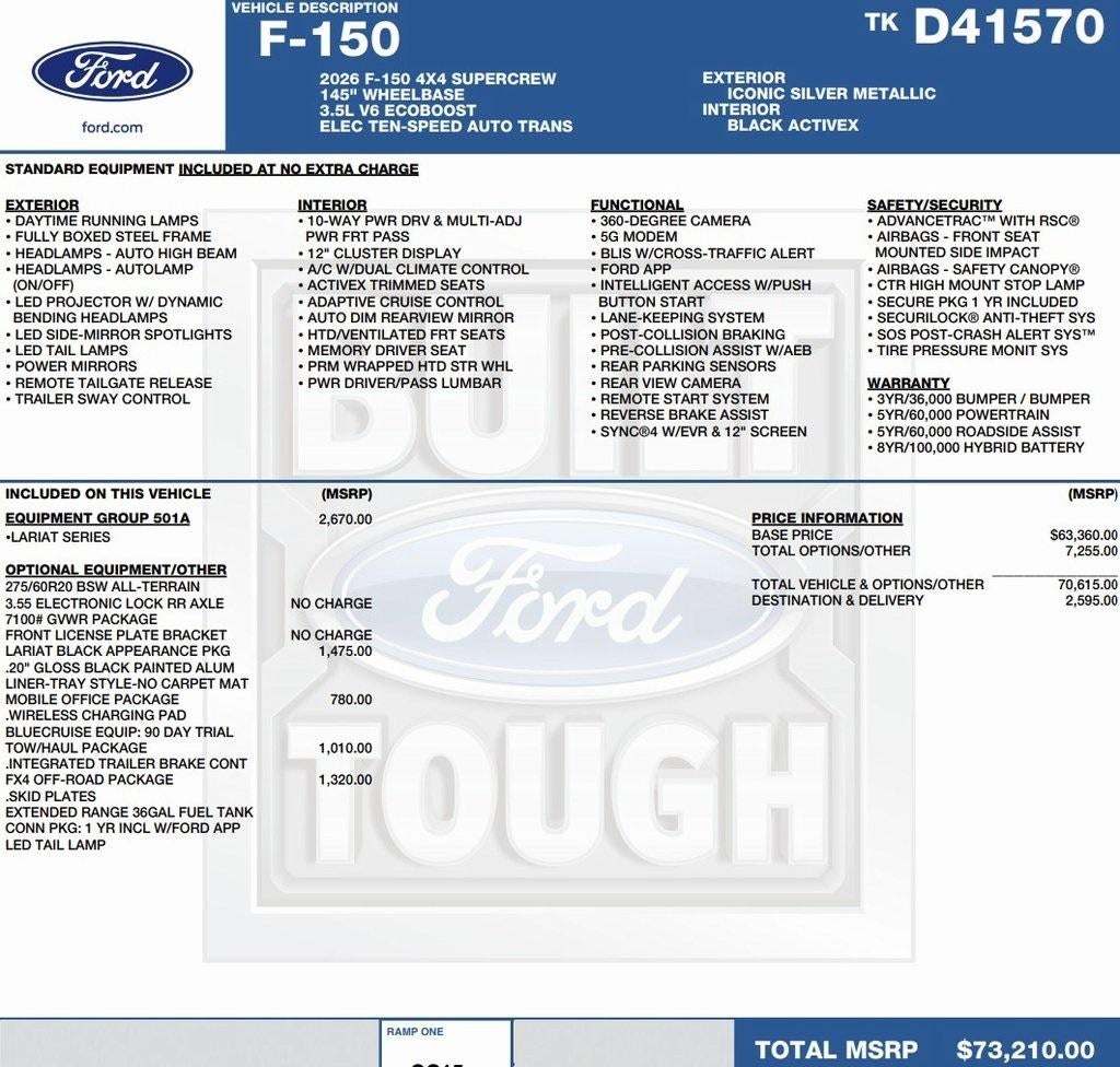2026 Ford F-150 LARIAT 4WD SuperCrew 5.5' Box
