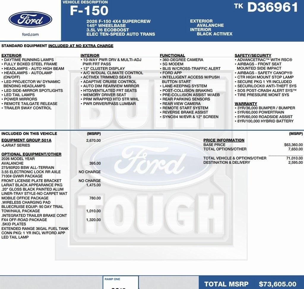 2026 Ford F-150 LARIAT 4WD SuperCrew 5.5' Box
