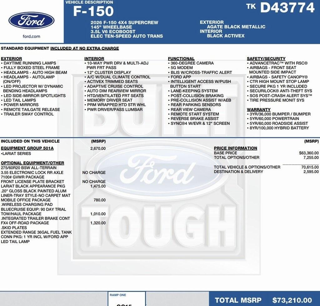 2026 Ford F-150 LARIAT 4WD SuperCrew 5.5' Box