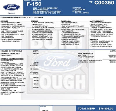 2026 Ford F-150 LARIAT 4WD SuperCrew 6.5' Box