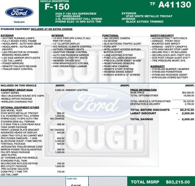 2026 Ford F-150 LARIAT 4WD SuperCrew 5.5' Box