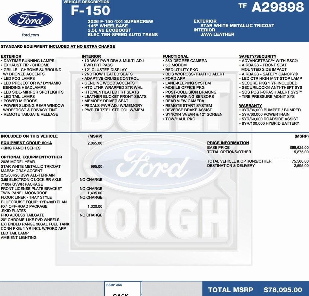 2026 Ford F-150 King Ranch 4WD SuperCrew 5.5' Box
