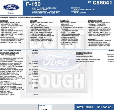 2026 Ford F-150 King Ranch 4WD SuperCrew 5.5' Box