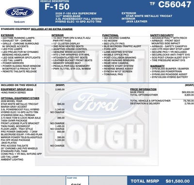 2026 Ford F-150 King Ranch 4WD SuperCrew 6.5' Box