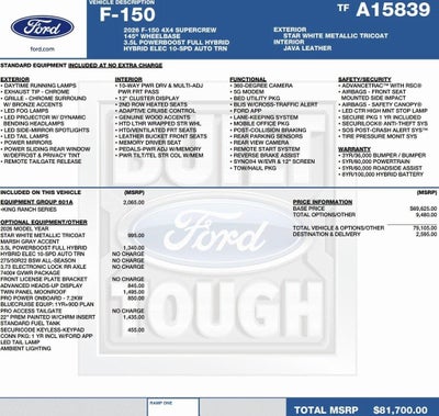2026 Ford F-150 King Ranch 4WD SuperCrew 5.5' Box
