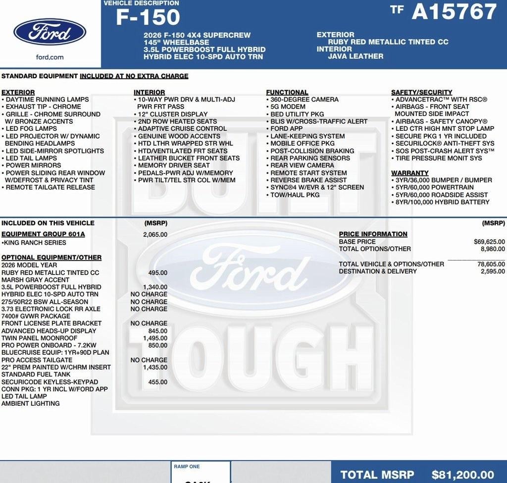 2026 Ford F-150 King Ranch 4WD SuperCrew 5.5' Box