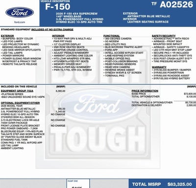 2026 Ford F-150 Platinum 4WD SuperCrew 5.5' Box