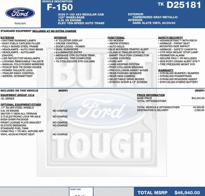 2026 Ford F-150 XL 4WD Reg Cab 6.5' Box
