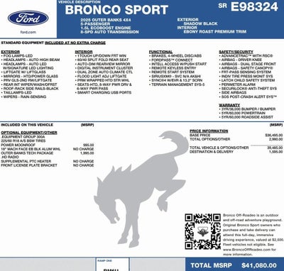 2025 Ford Bronco Sport Outer Banks 4x4