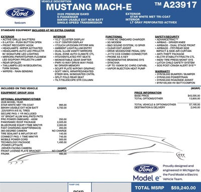 2026 Ford Mustang Mach-E Premium AWD