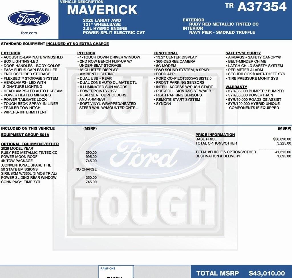 2026 Ford Maverick LARIAT AWD SuperCrew