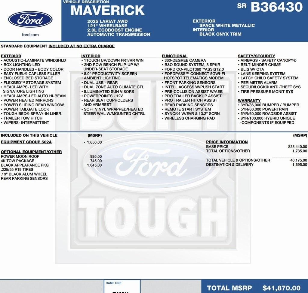 2025 Ford Maverick LARIAT AWD SuperCrew