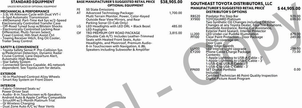 2023 Toyota Tacoma 4WD 4WD SR Double Cab 5' Bed V6 AT (GS)