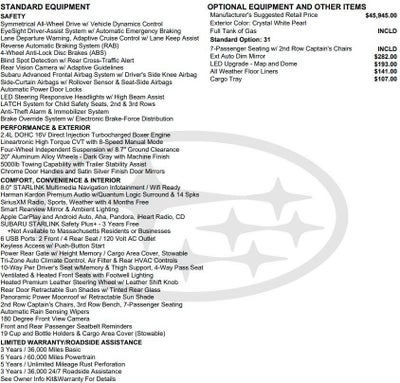 2022 Subaru Ascent Touring 7-Passenger