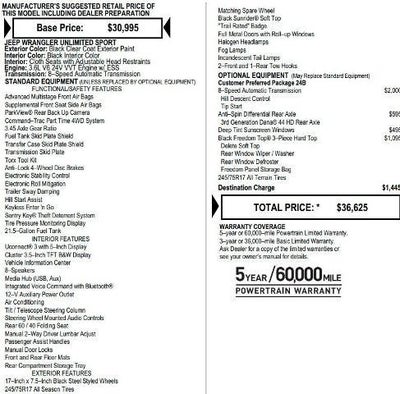 2018 Jeep Wrangler Unlimited Sport 4x4