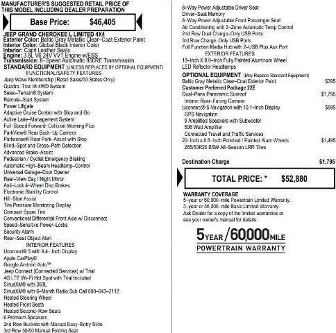 2021 Jeep Grand Cherokee L Limited 4x4