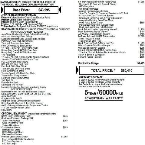 2021 Jeep Gladiator Rubicon 4X4