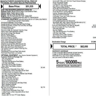 2025 RAM 1500 Big Horn Crew Cab 4x4 5'7' Box