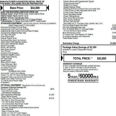 2020 RAM 1500 Big Horn Crew Cab 4x4 5'7' Box
