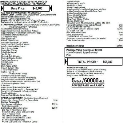 2021 RAM 1500 Big Horn Crew Cab 4x4 5'7' Box