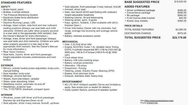 2020 Chevrolet Sonic FWD Sedan LT