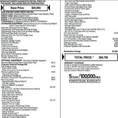 2024 RAM 3500 Big Horn 4x4 Crew Cab 8' Box