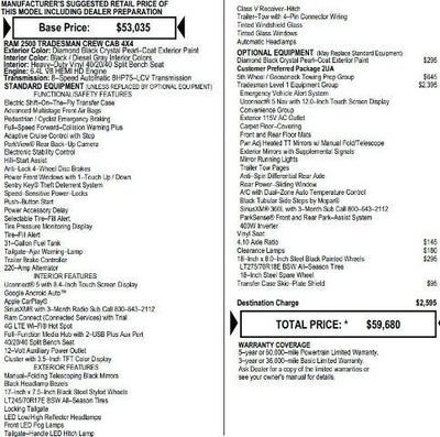 2026 RAM 2500 Tradesman 4x4 Crew Cab 6'4" Box