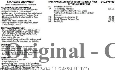 2023 Toyota Tacoma 4WD 4WD Trail Edition Double Cab 5' Bed V6 AT (Natl)