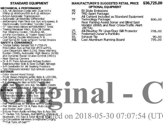 2018 Toyota Tacoma TRD Sport