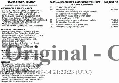 2022 Toyota Tundra Hybrid Platinum