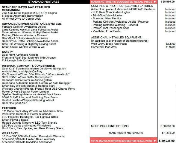 2025 Kia Sportage X-Pro Prestige