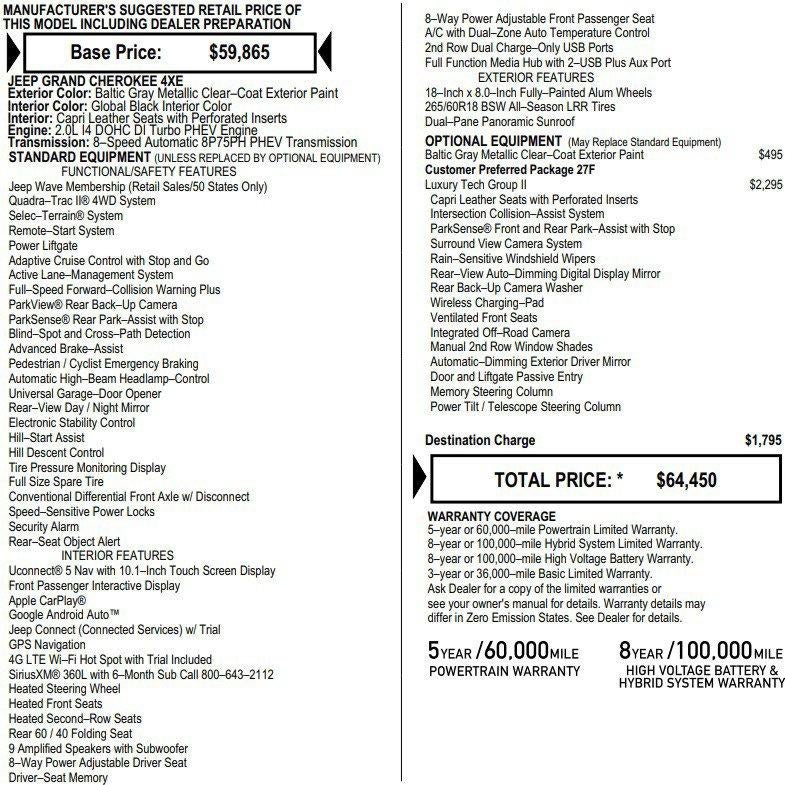 2022 Jeep Grand Cherokee 4xe Base