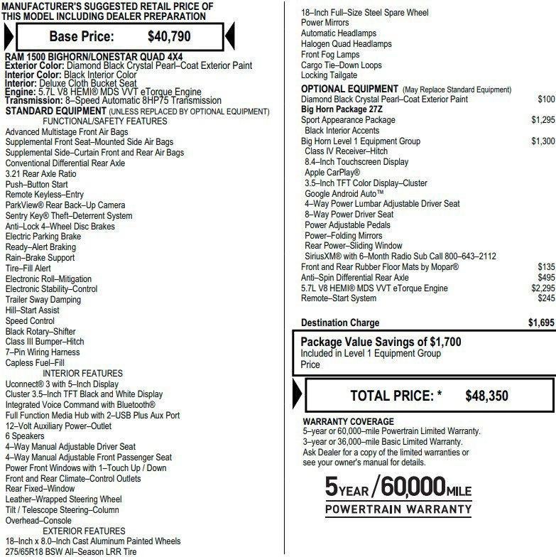 2021 RAM 1500 Big Horn Quad Cab 4x4 6'4" Box