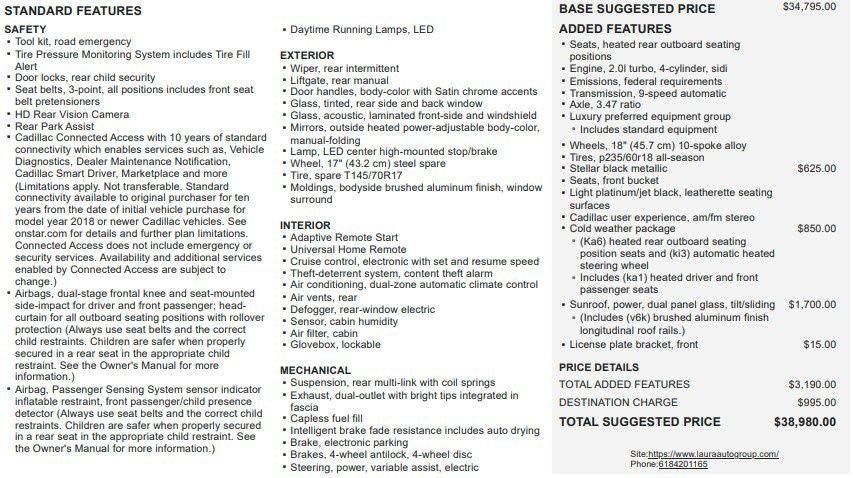 2019 Cadillac XT4 FWD Luxury