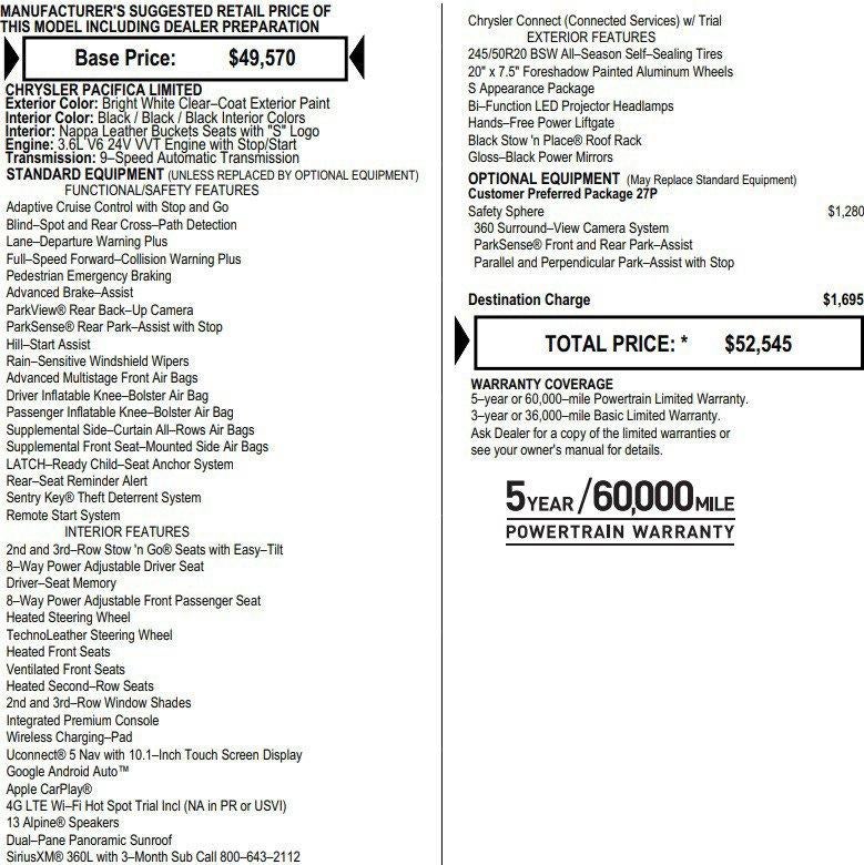 2025 Chrysler Pacifica Limited