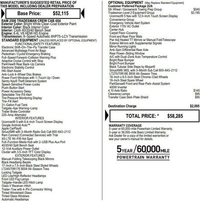 2025 RAM 2500 Tradesman Crew Cab 4x4 6'4" Box