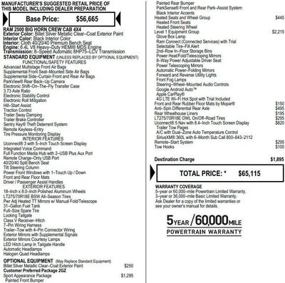 2023 RAM 2500 Big Horn Crew Cab 4x4 6'4" Box