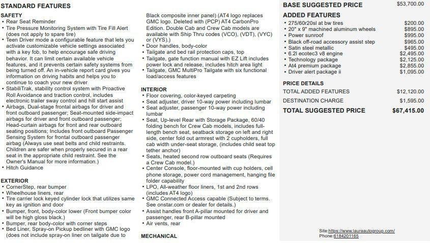2020 GMC Sierra 1500 AT4