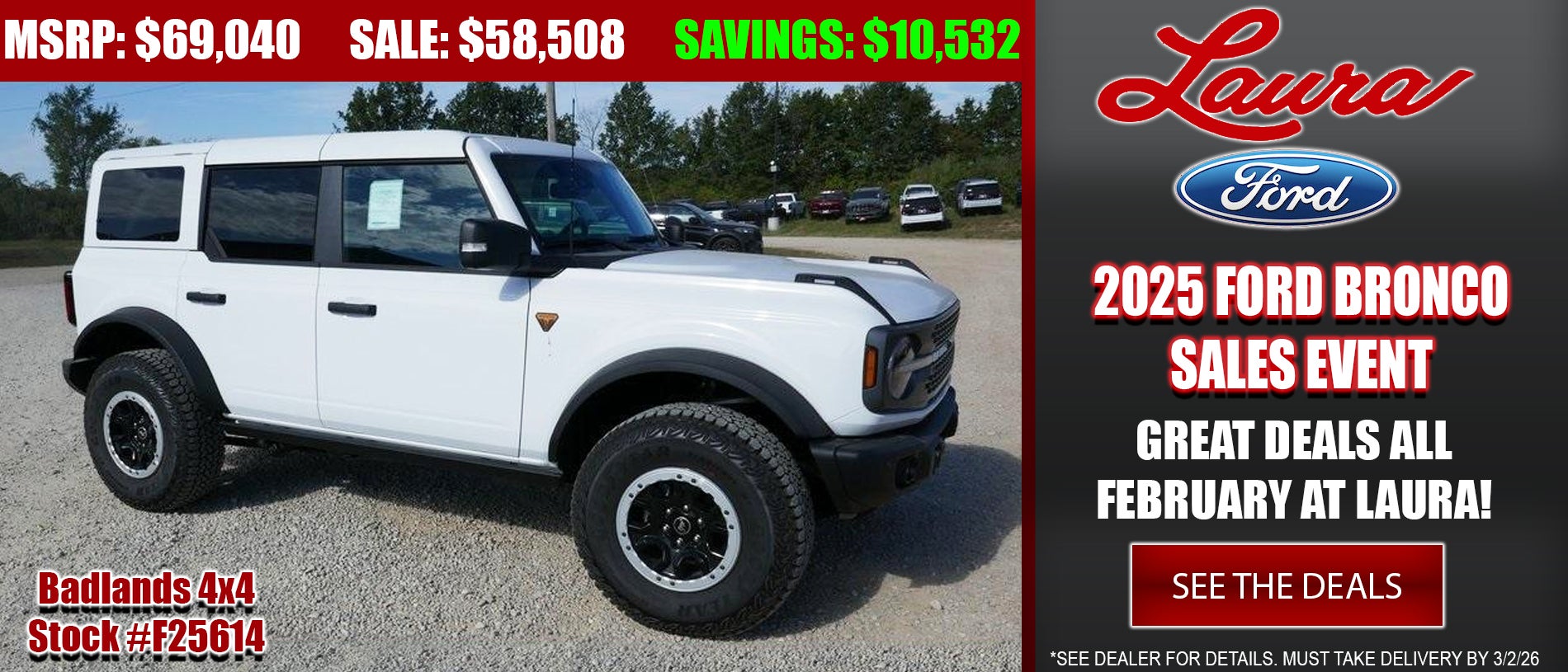 Explore 2025 Ford Bronco at Laura Ford of Sullivan, LLC in Sullivan MO